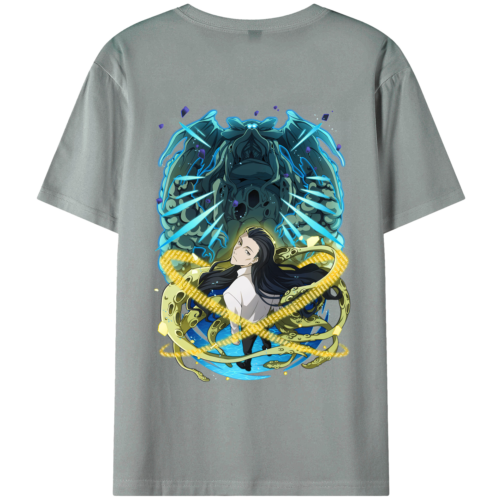 （画像用） 文豪ストレイドッグス Bungo Stray Dogs 綿100％ メンズ半袖Tシャツ（バックプリント） 通気性